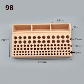 Уценка! Органайзер для кожевенных инструментов 46, 98 мест деревянный