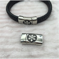 Замок 12х6 мм для плоских браслетов Снежинка Замок 12х6 мм для плоских браслетов Снежинка