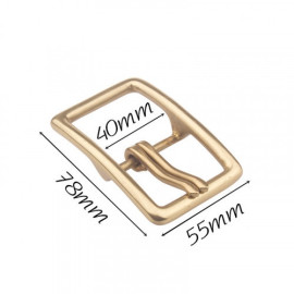 Пряжка 40 мм латунная с перекладиной на два язычка L-1156456