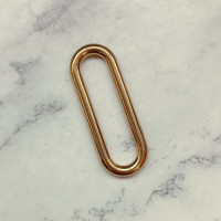 Рамка овальная для ремней типа "Littleton", 40мм, латунь