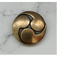 Кончо латунное "Сюрикен", большой, 32мм, на винте, латунь Кончо латунное "Сюрикен", большой, 32мм, на винте, латунь