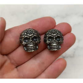 Кончо "Calavera", 23х25мм, мельхиор