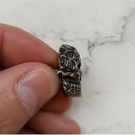 Кончо "Calavera", 23х25мм, мельхиор