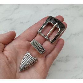 Набор 3 в 1: пряжка + тренчик + наконечник, 25мм, тип 13