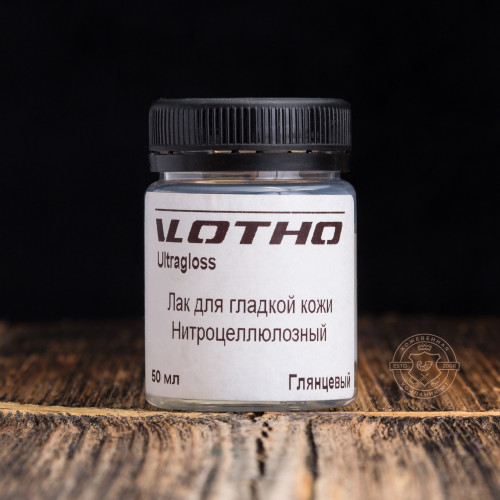 Лак для гладкой кожи нитроцеллюлозный глянцевый UltraGloss, 50/100мл, Vlotho