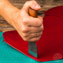 Японский шорный нож с деревянной рукоятью ALFA VUL