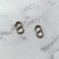 Карабин S-образный с 2-мя пружинами, 17,5х10мм, нержавейка