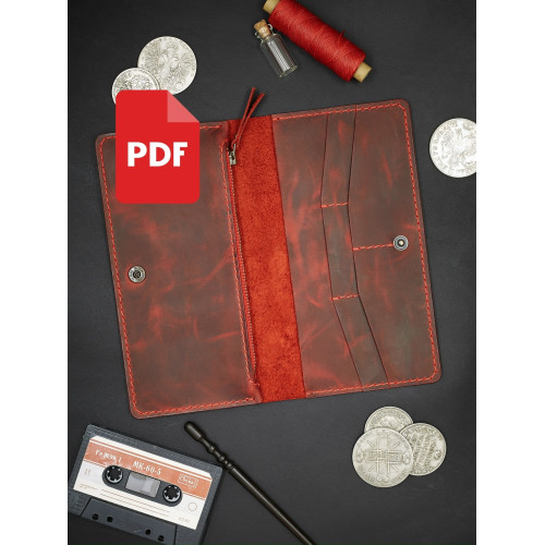 PDF выкройка. Лонгер с монетницей