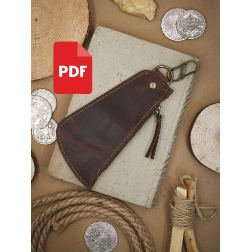 PDF выкройка. Монетница - ключница на молнии