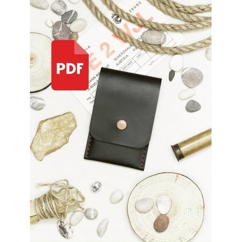 PDF выкройка. Кардхолдер на две карты с креплением на пояс