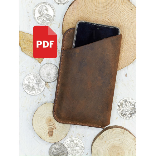 PDF выкройка. Кобура для смартфона с диагональю экрана 7 дюймов.