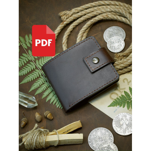 PDF выкройка. Бифолд с монетницей.