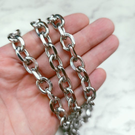 Цепь из нержавейки 12х3.0мм, 1 метр, якорная