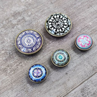 Кнопки пробивные фигурные 18-26 мм Узоры Ассорти Кнопки пробивные фигурные 18-26 мм Узоры Ассорти