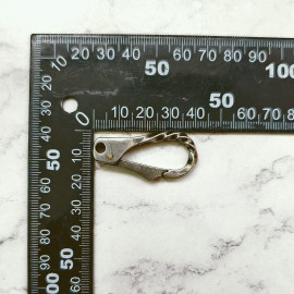 Карабин без кольца, 41мм, мельхиор