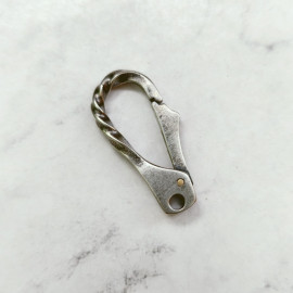 Карабин без кольца, 41мм, мельхиор