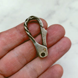 Карабин без кольца, 41мм, мельхиор