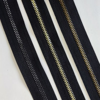 Молния металлическая №5 рулонная двухстороняя Цена за 10 см