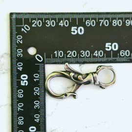 Карабин-брелок декоративный, 10*54мм, мельхиор