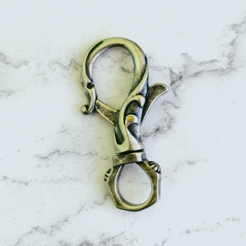 Карабин-брелок декоративный, 10*54мм, мельхиор Карабин-брелок декоративный, 10*54мм, мельхиор