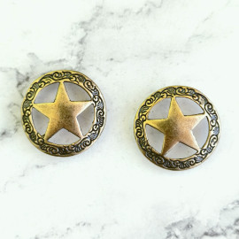 Кончо "Техасская звезда" 26мм, латунь