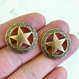 Кончо "Техасская звезда" 26мм, латунь