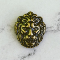 Кончо "Голова льва", 25х29мм, латунь, винтаж