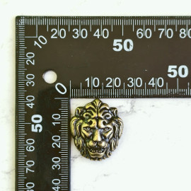 Кончо "Голова льва", 25х29мм, латунь, винтаж
