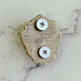 Кончо "Голова льва", 25х29мм, латунь, винтаж