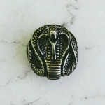 Рельефное кончо #13 «Кобра», 21,5*23мм, мельхиор