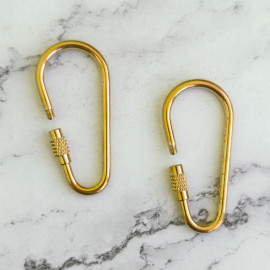 Брелок-ключница с гайкой, грушевидная, 24х50мм, латунь