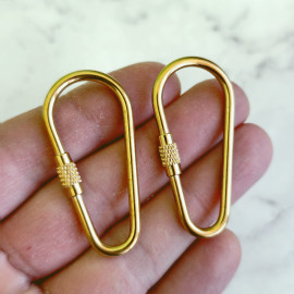 Брелок-ключница с гайкой, грушевидная, 24х50мм, латунь