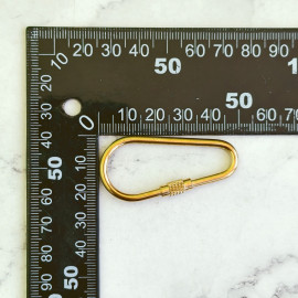 Брелок-ключница с гайкой, грушевидная, 24х50мм, латунь