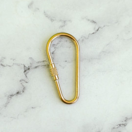 Брелок-ключница с гайкой, грушевидная, 24х50мм, латунь