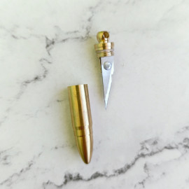 Брелок-подвеска "Пуля", латунь