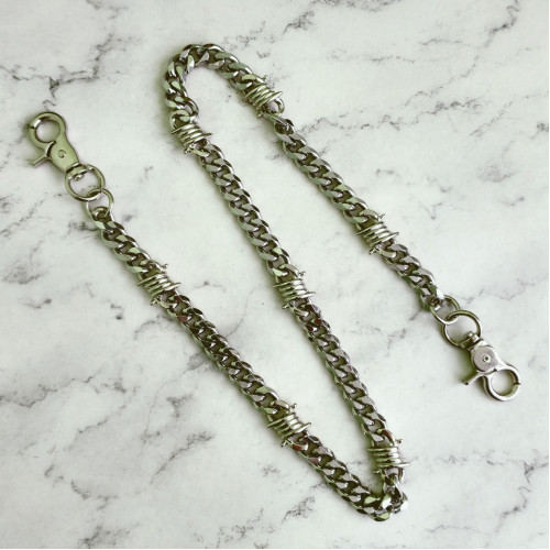 Цепочка "Колючая проволока", нержавейка-никель, 65см Цепочка "Колючая проволока", нержавейка-никель, 65см