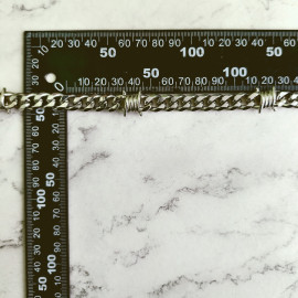 Цепочка "Колючая проволока", нержавейка-никель, 65см