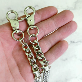 Цепочка "Колючая проволока", нержавейка-никель, 65см