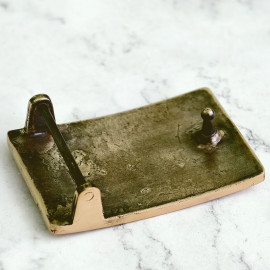 Пряжка декоративная #44 "Золотая рыбка", 40мм, латунь