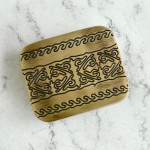 Пряжка декоративная #54 "Узоры", 40мм, латунь