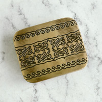 Пряжка декоративная #54 "Узоры", 40мм, латунь