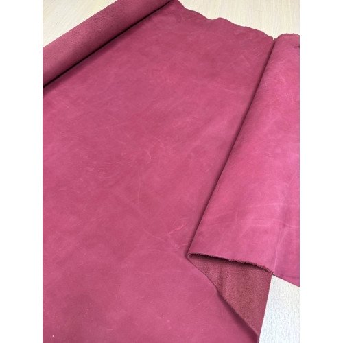 Нубук, цвет бордовый