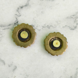 Кончо узорное #19 "античная латунь", 24мм, латунь