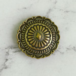 Кончо узорное #20 "античная латунь", 31мм, латунь