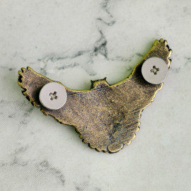 Кончо "Сова", 32х47.5мм, латунь