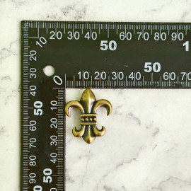 Кончо "Геральдическая лилия, большая" 27х32мм, латунь, тип 1