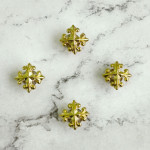 Кончо-винт #12, латунь, длина ножки 5мм, 15х15мм