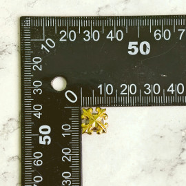 Кончо-винт #12, латунь, длина ножки 5мм, 15х15мм