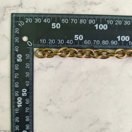 Цепь латунная 9х2,5мм и 12х3,0мм, 10см, тип 5 (якорная гладкая)
