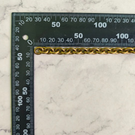 Цепь латунная 9х2,5мм и 12х3,0мм, 10см, тип 5 (якорная гладкая)